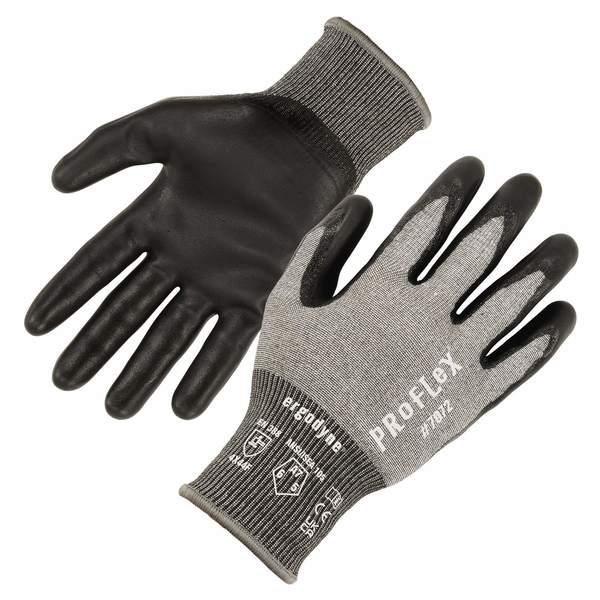 Proflex By Ergodyne ANSI A7 Nitrile Coated CR Gloves, Gray, Size L 7072
